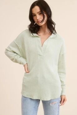 Collared Knit Top | S - L -Bee Cool Store 00e1699810e89d92ff0faea3d2a43f58