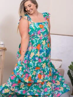Floral Tiered Maxi Dress | S-XL -Bee Cool Store 1559f906d4c21a3fc627b5c7625949e5