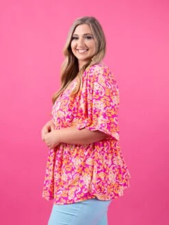 Dreamer Wrinkle Free Short Sleeve Printed Top | S - 3X -Bee Cool Store 1a48305cfe447ad3473eac95b1f07e76