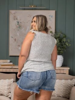 Ditsy Floral Print Top W/ Mini Ruffle And Front Tassel Tie | S-L -Bee Cool Store 3a112150eef6d2ade31bbba7035aeea5