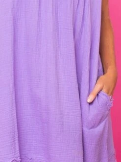 Zenana Bunny Hop Gauze Short Sleeve Raw Edge Dress | S-3X -Bee Cool Store 3f2l9BGKEwGoefFZONBm87eizhERZspIyigOHxPD