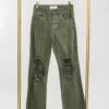 Risen High Rise Distressed Straight Leg Jeans | 0 - 3X