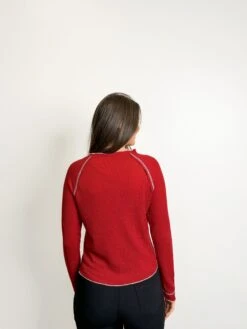 Textured Round Neck Long Sleeve Top W/ Contrasting Seams | S- XL -Bee Cool Store 3z6fzvlW1sLLXUrJv7G4Y2864UNBOUYfJG2zFoXL