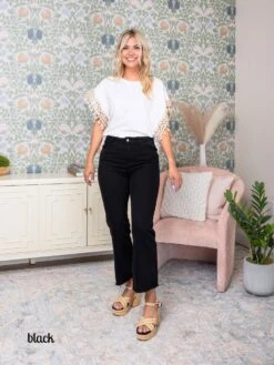 Zenana High Waist Cropped Bootcut | S - XL -Bee Cool Store 493a54b216fee68573627c9c308da667