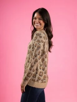 Leopard Print Round Neck Textured Sweater | S-L -Bee Cool Store 4QzPK7Fujz2jDcvGRR7B5VEbgbMztDh8R9YM9ubJ