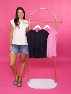 Washed Sleeveless Round Neck Top | S - L