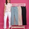 Zenana Acid Washed Frayed Cutoff Hem Straight Wide Pants | S-XL -Bee Cool Store 50fcd3a0035949dcf8dc0b99694e9fab