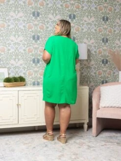 Airflow Solid Color Split Neck Shift Dress | S-3X -Bee Cool Store 54a7a07a2e5b3f3f735bfdc5ad0e997e