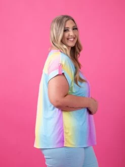 Lizzy Wrinkle Free Short Sleeve Ombre Top | S - 3X -Bee Cool Store 55078b3ad7262d89827200a03249e444