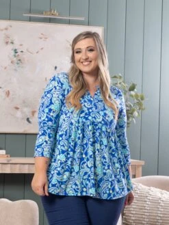 Printed Long Sleeve Top | S - 3X -Bee Cool Store 5e916706d345e1cc8ebc76cba51ed626