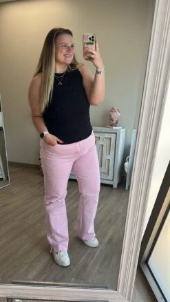 High Rise Tummy Control Raw Hem W/ Side Slit Straight Pants | 0 - 3X - -Bee Cool Store 6LD9fzD0xi07fVXZofoARYOkY4KB7EK7sNlLdmEl