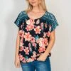 Floral Border Print Dolman Top | S - XL White Birch 2 Floral Border Print Dolman Top | S - XL White Birch -Bee Cool Store 6b8539a8f3257a19f29c06a615a06f82