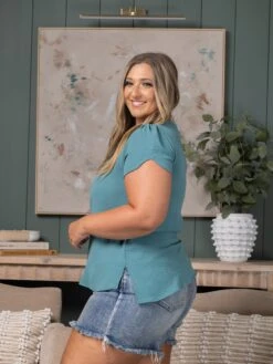 Short Sleeve Top With Detailed Sleeves | S - L -Bee Cool Store 7e89595256307017b5948afd19cb3331