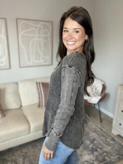 Zenana Washed Baby Waffle Long Sleeve Top | S - L -Bee Cool Store 7eQhcvnDOFYh59PIslomyHzlVccWjyLXLWa2k9pX