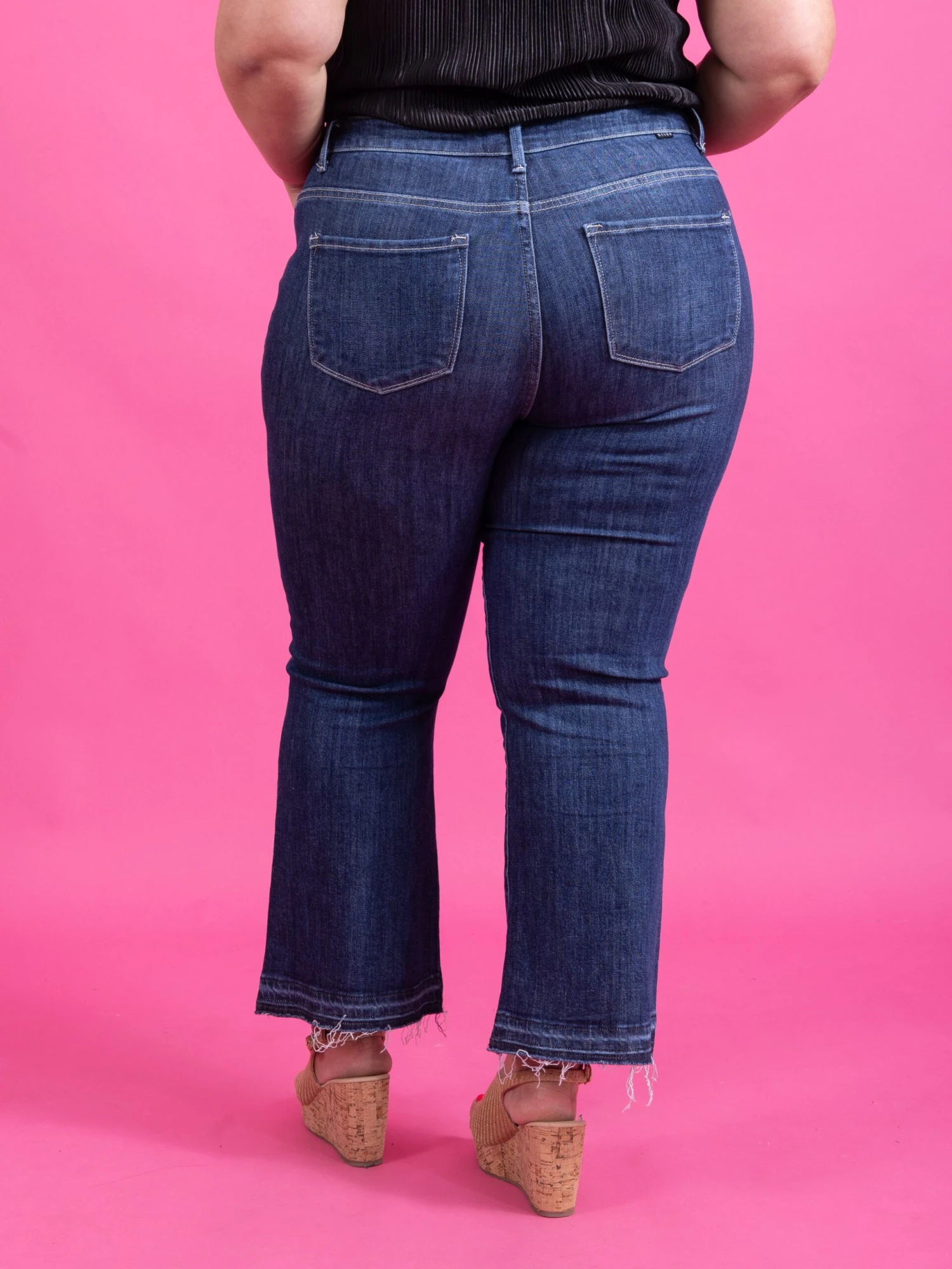 Risen High Rise Crop Flare Jeans | 0 - 3X 6 Risen High Rise Crop Flare Jeans | 0 - 3X - Image 4