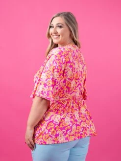 Dreamer Wrinkle Free Short Sleeve Printed Top | S - 3X -Bee Cool Store 90f71c181424d3d45e49327534105de6