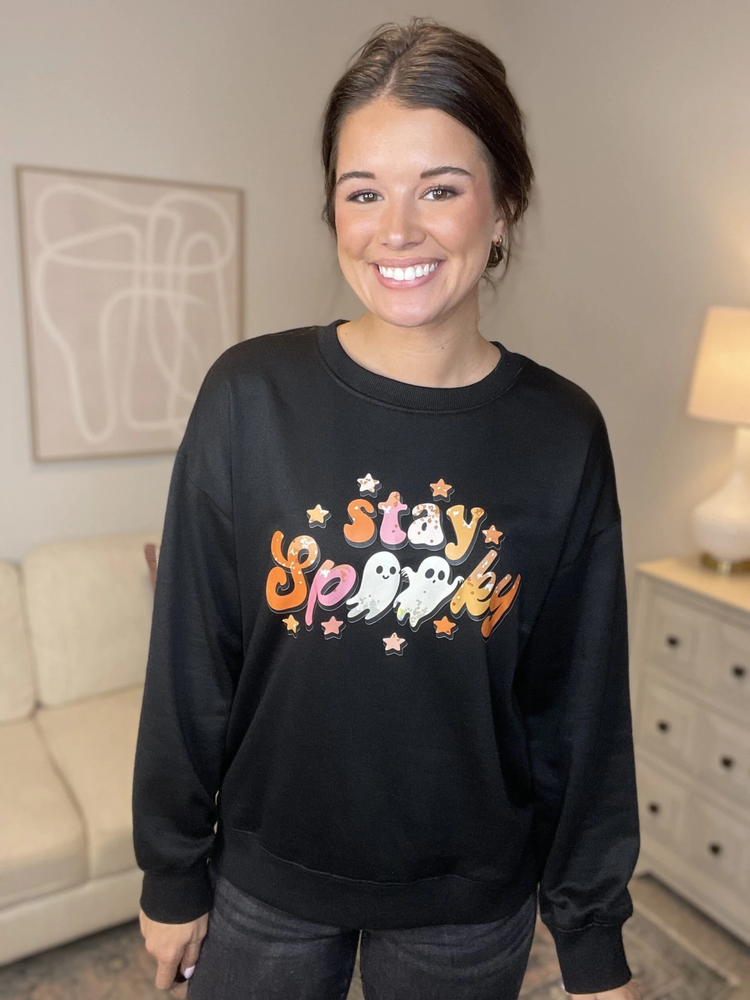 Stay Spooky Long Sleeve Graphic Sweatshirt | S - 2XL 3 Stay Spooky Long Sleeve Graphic Sweatshirt | S - 2XL