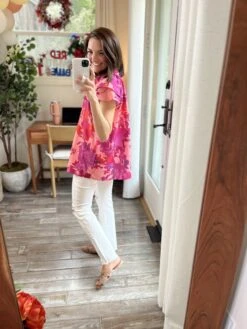 Floral Print Ruffled Tie Neck Blouse | S - 3X -Bee Cool Store B5GbDZqQfv5hLAJ8qhTZ2pwG2bO5ZDXdcztnmSZK