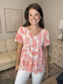 Short Sleeve Babydoll Top | S-3X