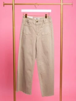 Mica Cropped Wide Leg Jeans W/ Front Pocket | 0 - 15