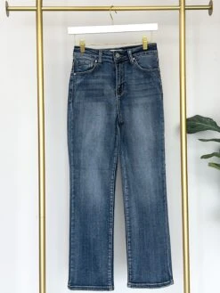Risen High Rise Crop Straight Jeans | 0 - 3X