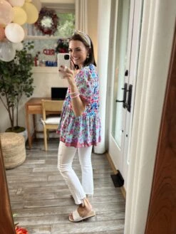 Mixed Print Smocked Shoulder Top | S - L -Bee Cool Store FcClarUARnD9BL3c2lxnvSsTvOZ9NAXA3wHvBVa0