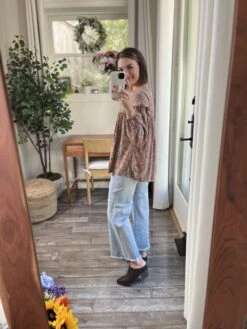 Round Neck With Tie Long Sleeve Printed Top | S - L -Bee Cool Store H1kdgL2EVUoMj49DVPHlmG9jVAfeS3AC2OoBtaeg