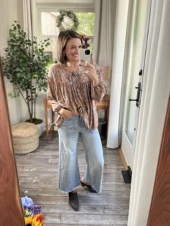 Round Neck With Tie Long Sleeve Printed Top | S - L -Bee Cool Store I8affHjRuPw6s8GrDOEY6oJkpQ2JjZaTSj4BNzgd