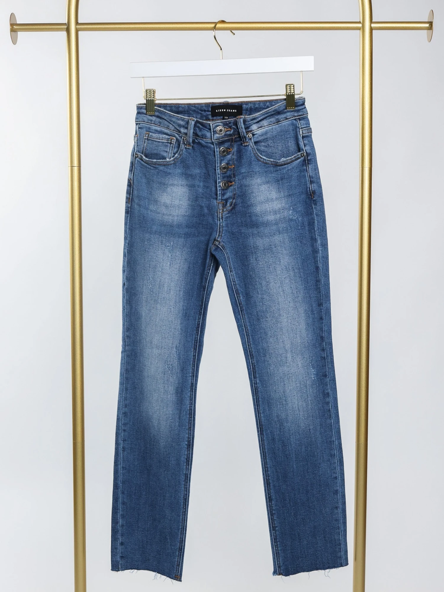 Risen Mid Rise Button Fly Relaxed Fit Skinny Jeans | 1 - 3X 3 Risen Mid Rise Button Fly Relaxed Fit Skinny Jeans | 1 - 3X