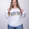 Mardi Gras Boat Neck Long Sleeve Top | S - XL Mardi Gras -Bee Cool Store MOCZjwMUDuH2OVdjrj9ceLyXZMrjj6pcOU69Givh