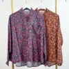 Floral Printed Button Down Long Sleeve Collared Blouse | S - 3X