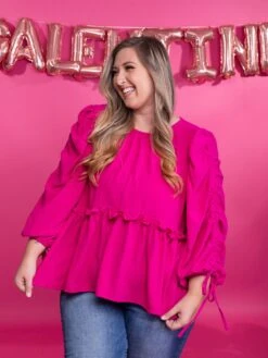 Round Neck Ruffled Waist Babydoll Top W/ Adjustable Sleeves | S-3XL -Bee Cool Store RULhPGD1TIlFe1BP1LhWGaxmF6B6DPWKDg5gJZaD