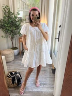 Poplin Tiered Mini Dress | S - L *Final Sale*