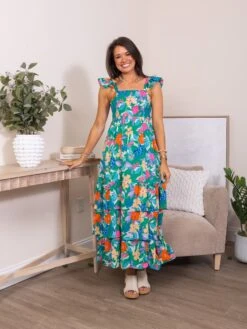 Floral Tiered Maxi Dress | S-XL -Bee Cool Store ab5c3709f5f5a3d9019455b8505e7dab