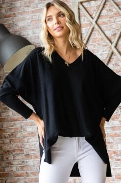 Ribbed Cuff Dolman Sleeve Top | S - 3X First Love