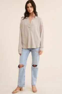 Collared Knit Top | S - L