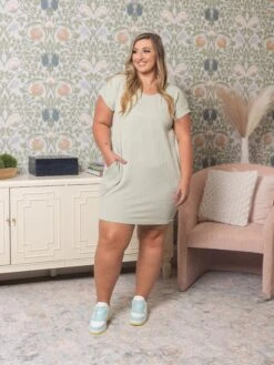 Twist Ribbed Short Sleeve Dress | S-3X -Bee Cool Store c24c022760a6fedb6313b92889c5467c