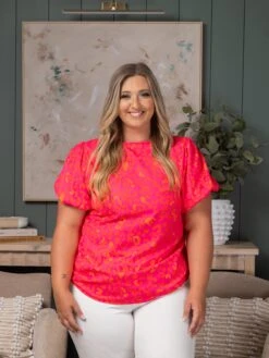 Leopard Printed Puff Sleeve Top | S - XL