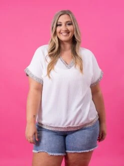 Not Over You Short Sleeve Ribbed Top | S - XL