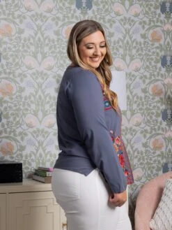 Embroidered Woven Top | S - L -Bee Cool Store c76ef2a1b4d587f523993f5cb24c79fb