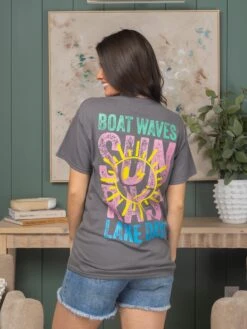 Boat Waves Sun Rays Graphic Tee | S-XL -Bee Cool Store cfcaf55a0d0830c6c5e0ed237c12e64b