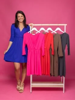 Zenana Brushed Buttery Soft Fabric Surplice Dress | S - XL