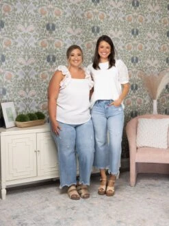 Risen High Rise Crop Wide Leg Fray Hem Jeans | 0 - 3X -Bee Cool Store d9707fed7f3751ede4f6a1dc463810f4