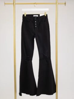 Zenana Distress High Rise Bell Bottom Jeans | 0 - 15