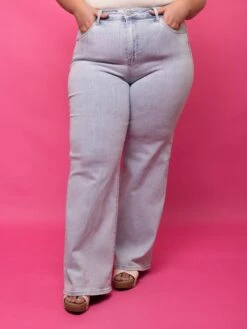 Risen High Rise 90's Wide Leg Jean- Light Wash | 1 - 3X -Bee Cool Store eb1da6163038a818e8a542b946205dfe