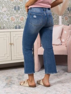 Risen Mid-Rise Crop Flare Button Down Jeans | 0 - 3X -Bee Cool Store f4a9098a46573bc72e52da27ed577661