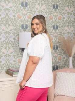 V-Neck Puff Sleeve Babydoll Top | S - 3X -Bee Cool Store fb58271cba90e37d4deeceee3c781097