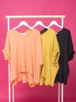 Dolman Elastic Sleeve Oversized Top | S/M - M/L
