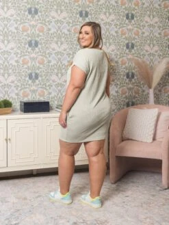 Twist Ribbed Short Sleeve Dress | S-3X -Bee Cool Store ffed1c4df5de33d3547d9a5e3b10e7da