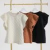 Quilted Ruffle Short Sleeve Round Neck Top | S - L -Bee Cool Store iGAuAlFizV5kLsgH6SPbhxu4tCntUGTHvYfgeIlc